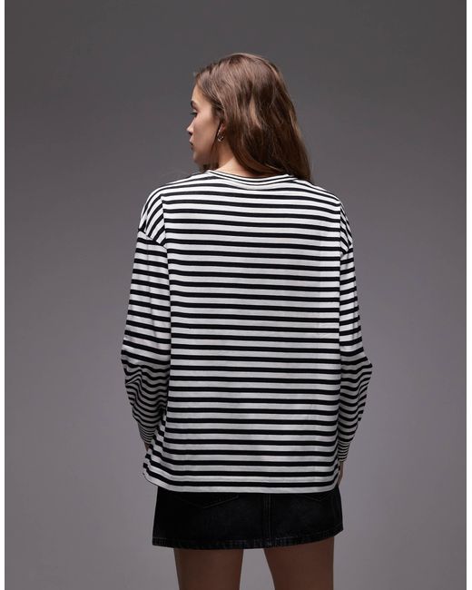 ARKET Gray Jersey Long Sleeve Relaxed T-shirt With Deep Cuffs
