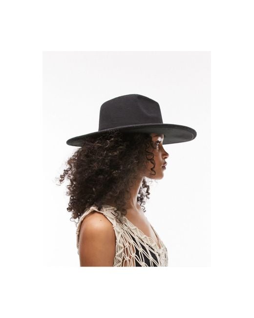 TOPSHOP Felt Western Hat in Brown | Lyst