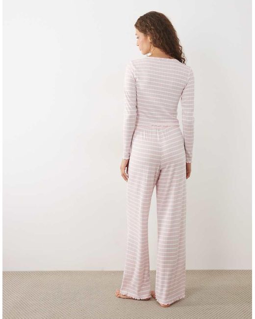 Boux Avenue Pink Pointelle Buttondown Pyjama Set