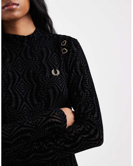 Fred Perry Black Mesh Dress