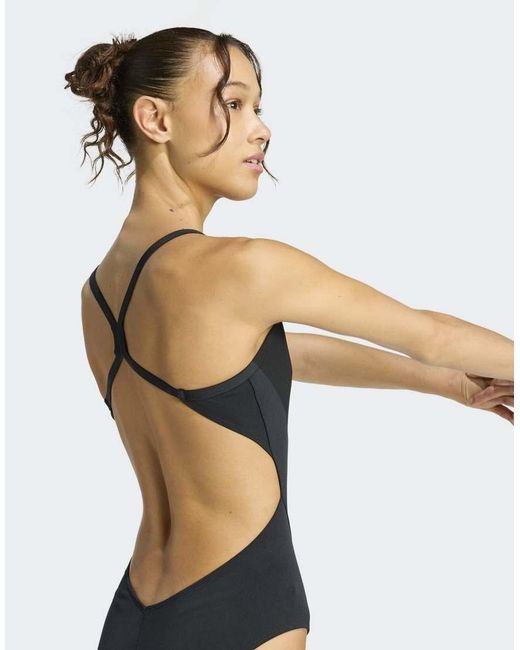 Adidas Originals Blue Ripstream Team Thin Straps C-Back Swimsuit