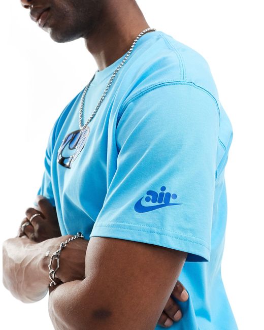 Camiseta azul con estampado gráfico air max day Nike de hombre de color Blue