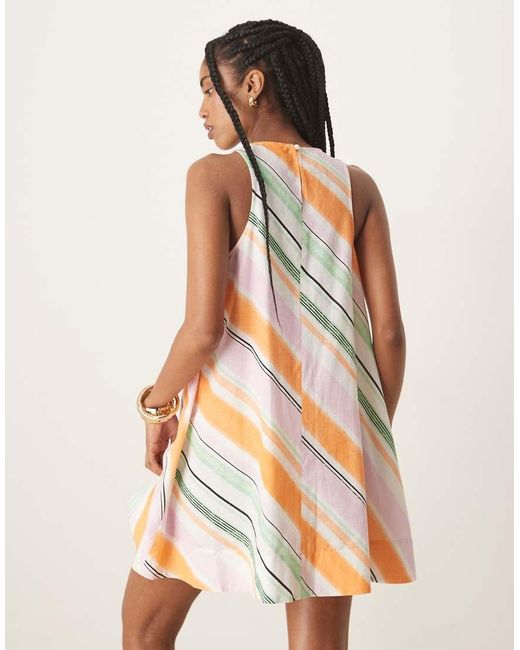 ASOS Multicolor A Line Racer Mini Dress