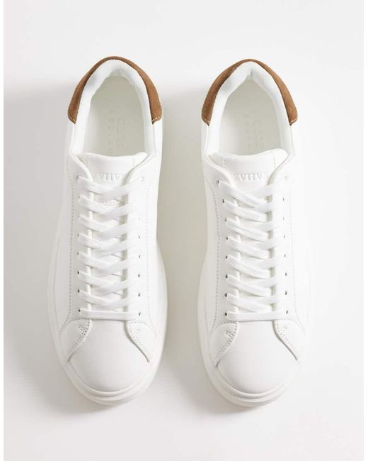 ASOS Natural Lace Up Sneakers for men
