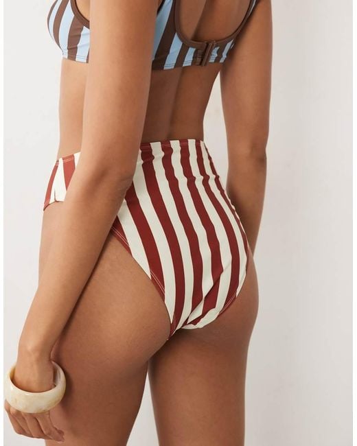 ASOS Multicolor Ellie Azores High Leg High Waist Bikini Bottom