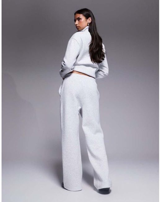 ASOS Blue Weekend Collective Co-Ord Wide Leg Jogger With Varsity Sweatshirt