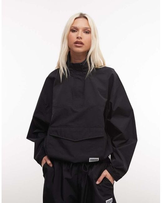 ASOS Black Weekend Collective Co-ord Nylon Funnel Neck Windbreaker
