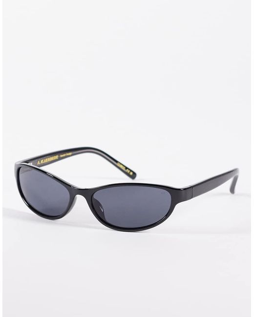 A.Kjærbede Blue Alexa Slim Oval Cat-eye Sunglasses