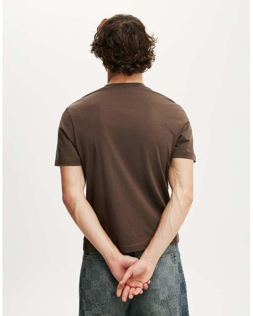 Cotton On Brown Classic Fit T-shirt for men