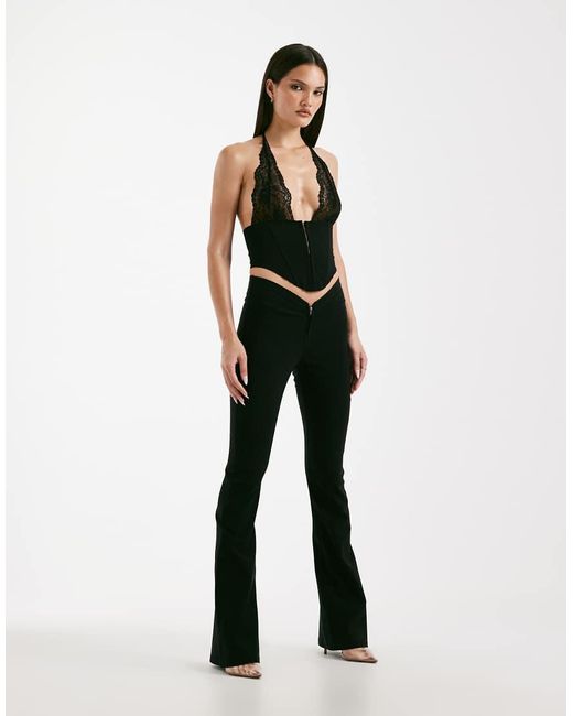 I.AM.GIA Black Ellena 2.0 V Front Flared Trouser Co-Ord