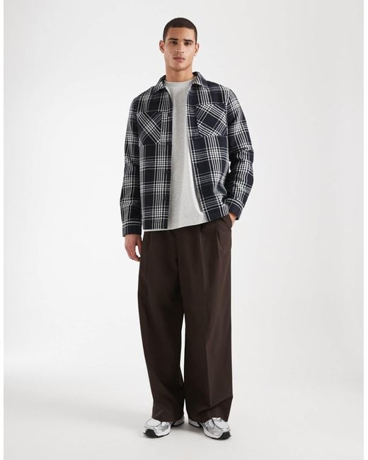 Threadbare Gray Pocket Front Shacket for men