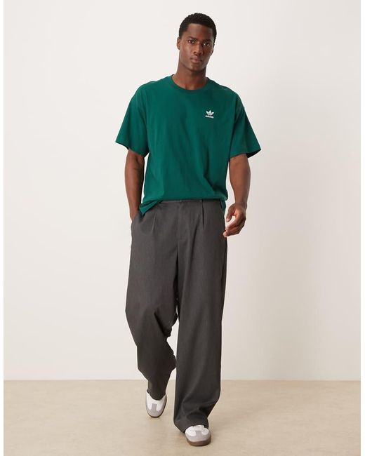 Adidas Originals Green Essential Oversized T-shirt for men