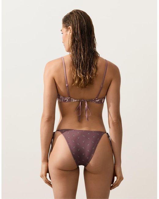 Oysho Green Bandana Bikini Top