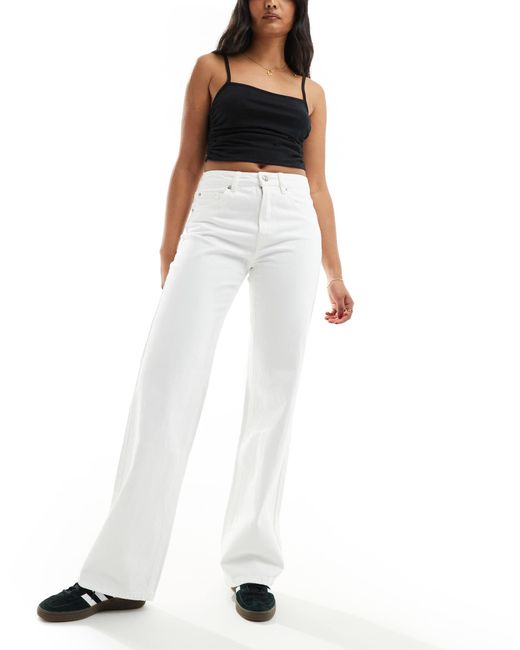 Stradivarius White – weite dad-jeans