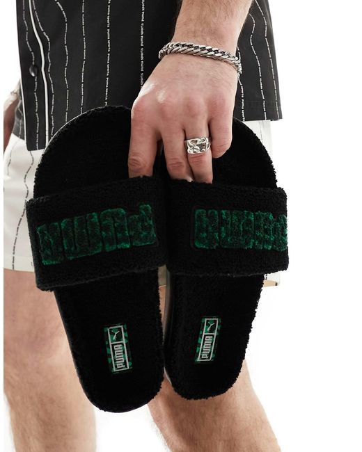 Leadcat - claquettes en sherpa PUMA pour homme en coloris Black
