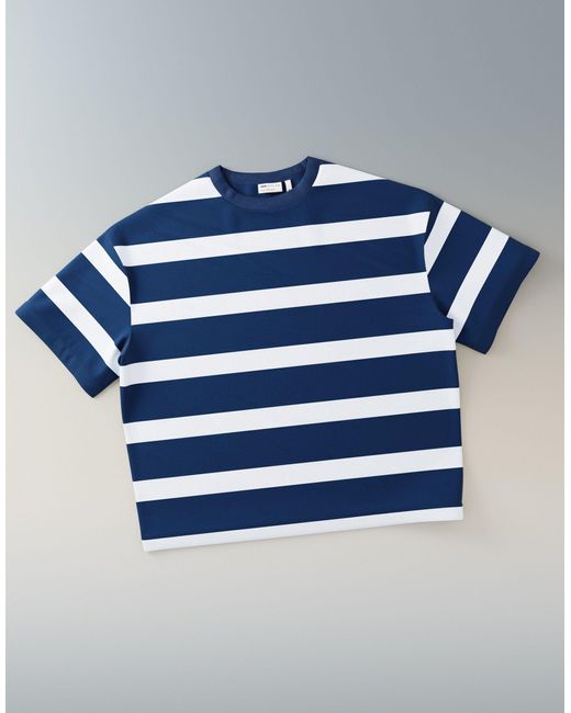 ASOS Blue – oversize-t-shirt aus flammgarn