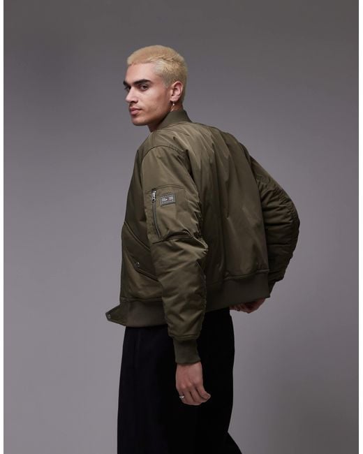 Tommy Hilfiger – hochwertige bomberjacke in Gray für Herren