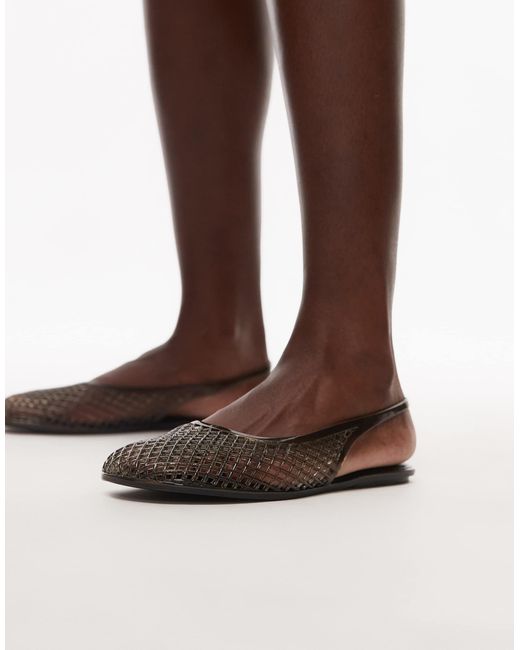 TOPSHOP Brown – harper – jelly-ballerinas