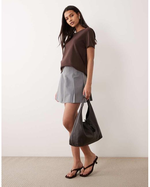 ASOS Black Tailored Pleated Mini Skirt