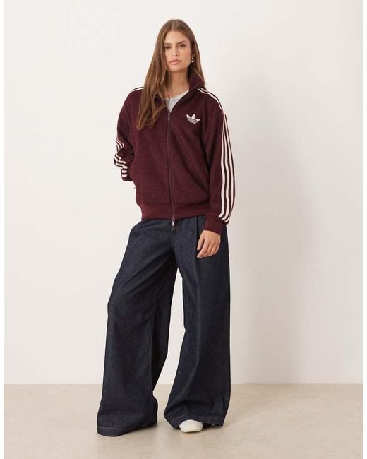 Adidas Originals Red Firebird Fluffy Track Top