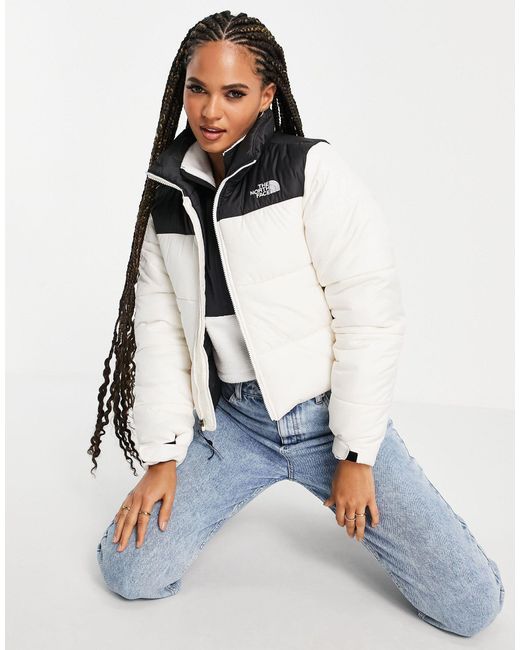 The North Face Saikuru Cropped Jacket in White | Lyst