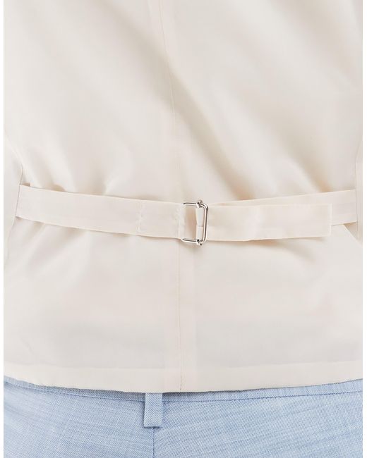 ASOS Wedding – eng geschnittene anzugweste in White für Herren