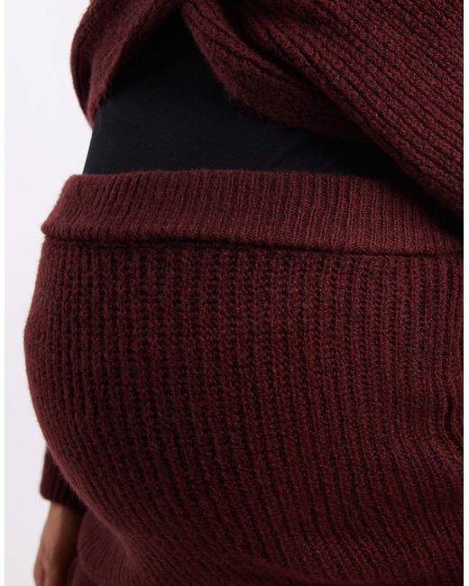 Mama.licious Red Mamalicious Maternity Knitted Midi Skirt Co-ord