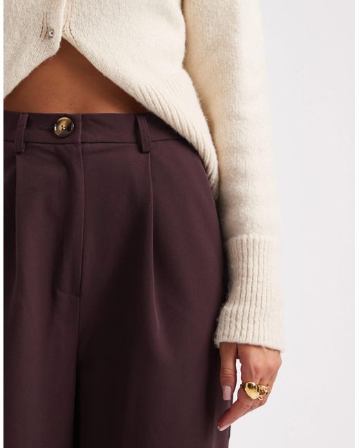 Miss Selfridge Purple Tailored Wide Leg Pants