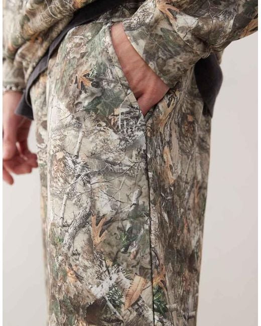 Collusion Natural Tree Camo baggy jogger Co-ord for men