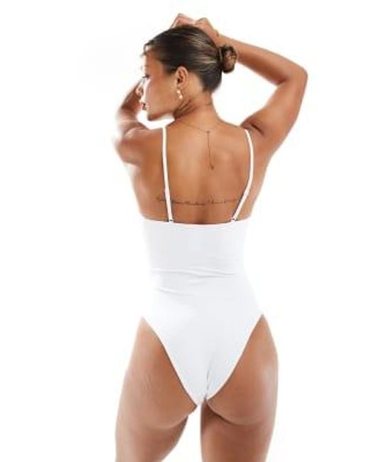 Pull&Bear White Swimsuit