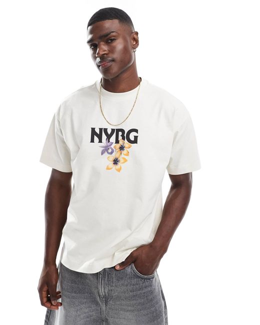 Cotton On White Cotton On Boxy Fit T-shirt With New York Graphic for men