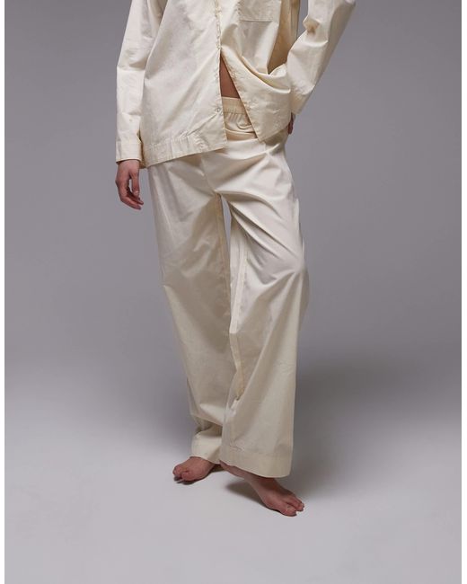 Mango Gray – weit geschnittene pyjama-hose aus baumwolle
