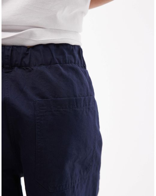 ARKET Blue – chino-shorts aus leinen