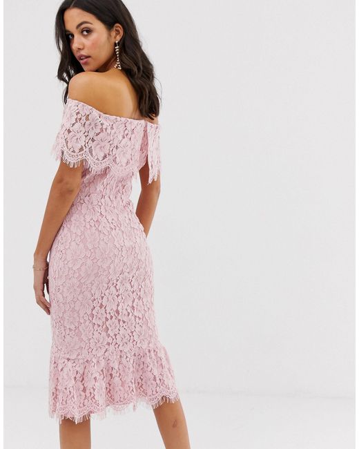 little mistress lace midi dress