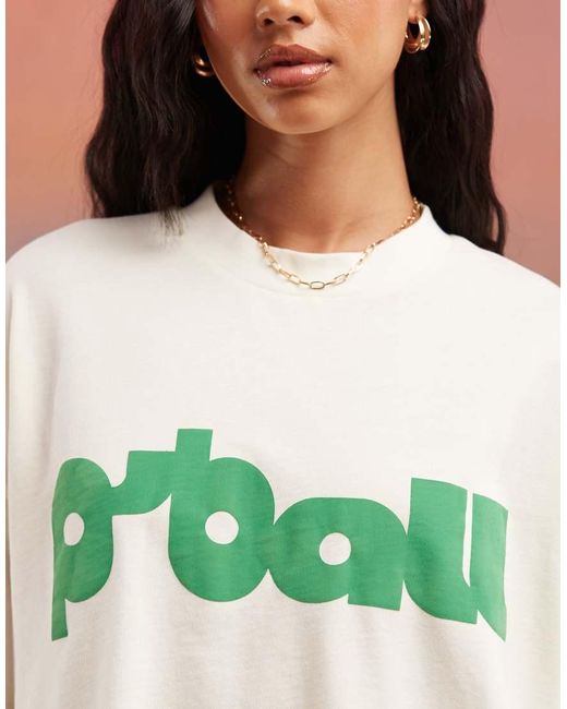 ASOS Green Weekend Collective Oversized Dad T-Shirt With Logo