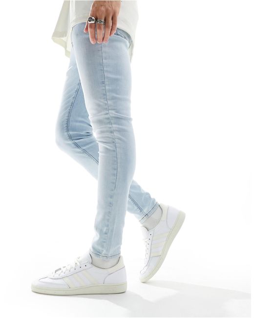 ASOS – spray-on-jeans mit power-stretch in White für Herren