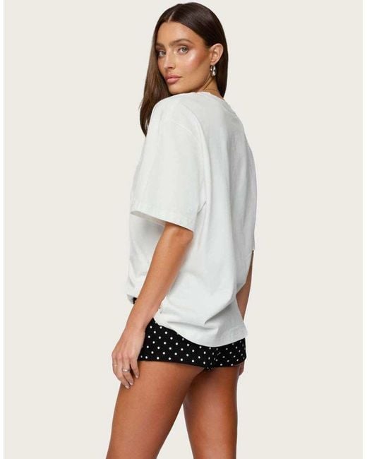 Edikted White Devan Oversized T Shirt