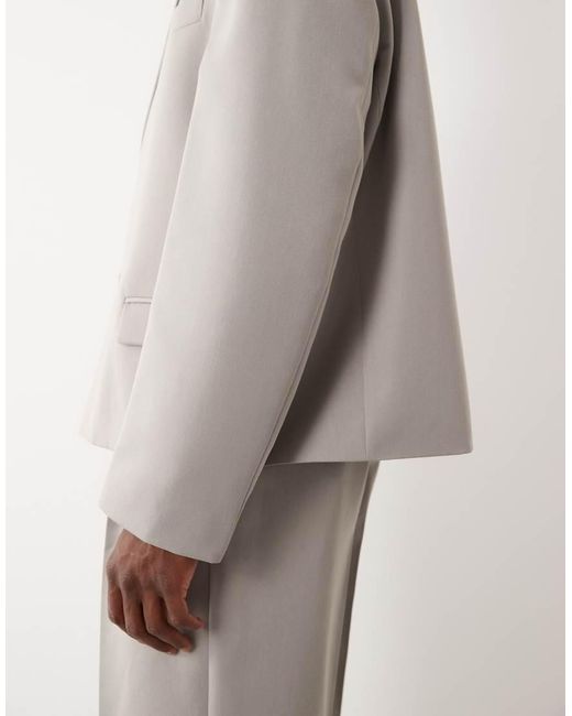 ASOS Gray Boxy Suit Jacket for men