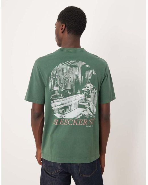Camiseta De Manga Corta Con Estampado Gráfico En La Espalda De Abercrombie & Fitch de hombre de color Green