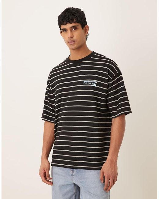 ASOS Black Oversized T-shirt With Archive Graphic for men