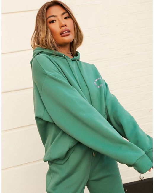 ASOS Green Weekend Collective Co-ord Oversized Hoodie With Logo