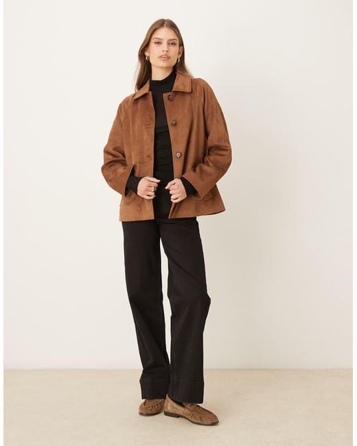 Abercrombie & Fitch Brown Vegan Suede Jacket