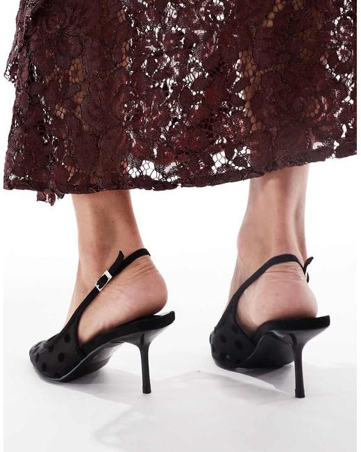 Glamorous Black Slingback Pumps