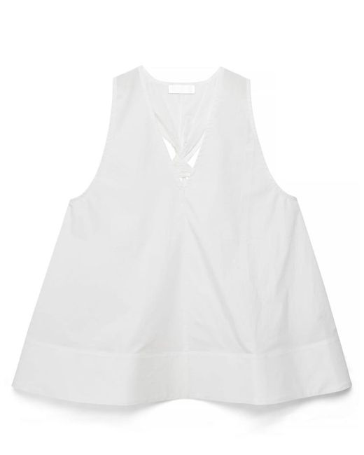 NA-KD White Flowy Back Detail Top