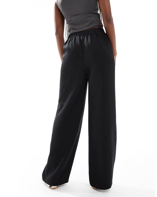 Pantaloni A Fondo Ampio Neri di New Look in Blue