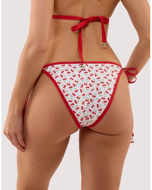 Peek & Beau Orange Cherry And Tie Side Bikini Brief