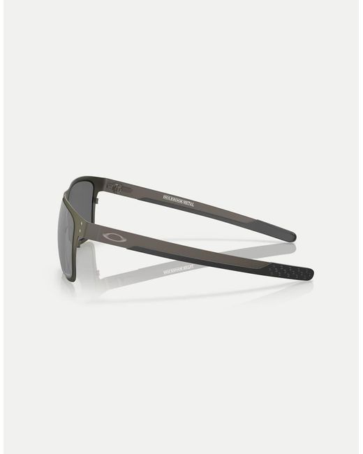 Oakley Gray Holbrook Metal Square Polarised Sunglasses With Mirrored Lens for men