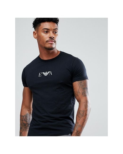 Emporio Armani Cotton Loungewear 2 Pack Logo Lounge T-shirts in Black for  Men | Lyst