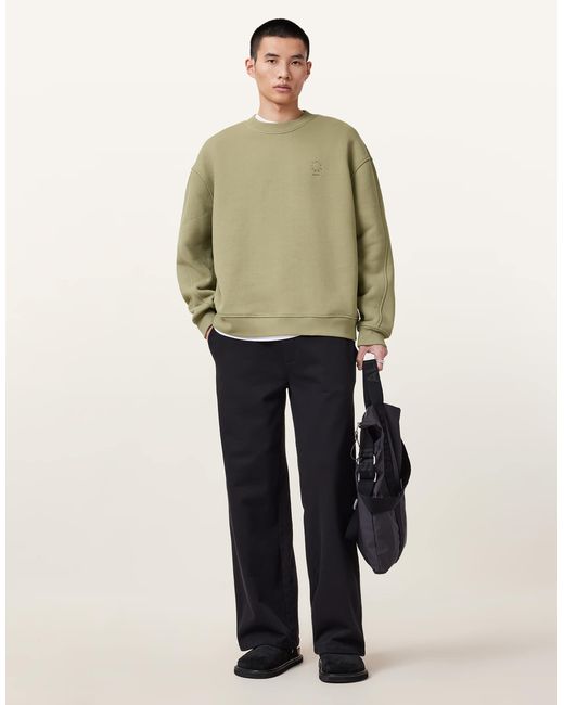 AllSaints – haven – sweatshirt in Green für Herren