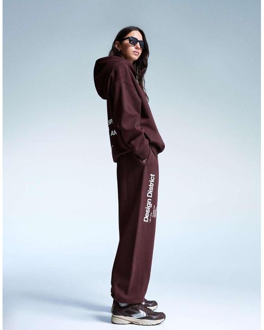 Bershka Blue Printed joggers